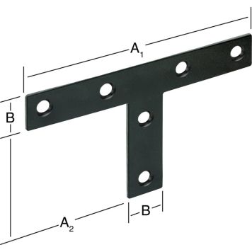 T-SKARVJÄRN VORMANN 70X16MM SVART