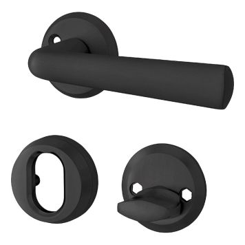 YTTERDÖRRHANDTAG MILLERS HILD SVART 117MM MED BESLAG