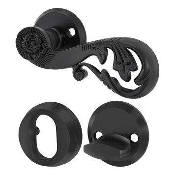 YTTERDÖRRHANDTAG MILLERS HULT SVART 115MM MED BESLAG