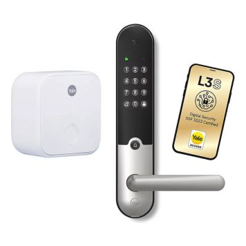 YALE DOORMAN L3S KEYTAG+ BORSTAD STÅL + WIFI BRIDGE