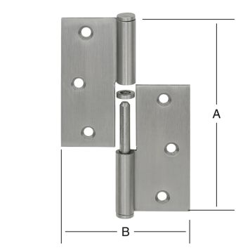 GÅNGJÄRN VORMANN LÖST STIFT ROSTFRITT VÄNSTER 90X90MM