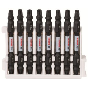 BITSSET BOSCH IMPACT DUBBELÄNDAD TX25 65MM 8 DELAR 