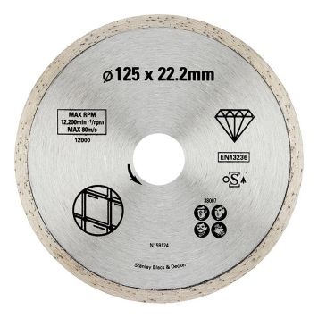 DIAMANTKAPSKIVA STANLEY KAKEL 125X22MM