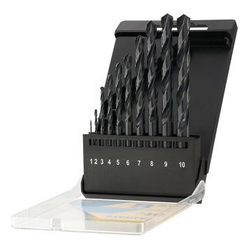 BORRSATS STANLEY HSS-R 1-10MM 10 DELAR