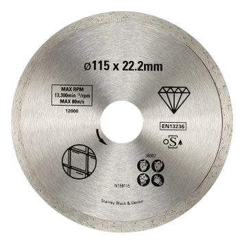 DIAMANTKLINGA STANLEY KERAMIK 230X22,23MM