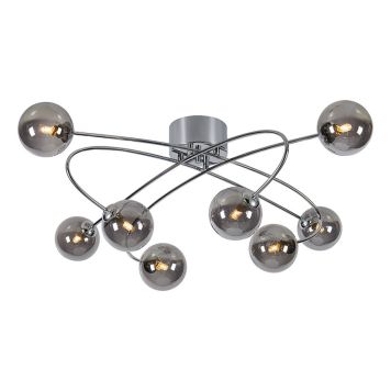 TAKLAMPA MARKSLÖJD ASKO 8L KROM/SMOKE