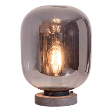 BORDSLAMPA BY RYDENS LEOLA 34CM SVART/RÖKGRÅ