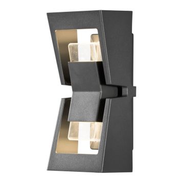 VÄGGLAMPA KONSTSMIDE POTENZA UPP/NER LED GRÅ IP54