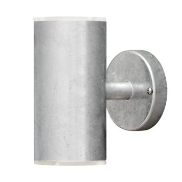 VÄGGLAMPA KONSTSMIDE ULL UPP/NER GALVANISERAD IP54