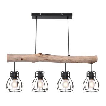 PENDELLAMPA GLOBO MINA E27 4L SVART   