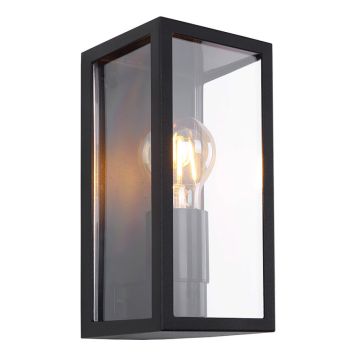 VÄGGLAMPA GLOBO GUNDULA IP54 E27 SVART