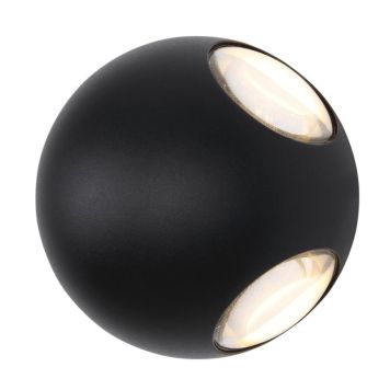 VÄGGLAMPA GLOBO SLICE LED IP54 SVART