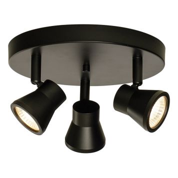 TAKSPOT  ANETA LIGHTING PLUTO 3:A RUND LED DIMBAR SVART