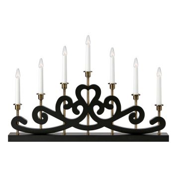 ADVENTSLJUSSTAKE MARKSLÖJD NIGHTFALL 7L SVART/ANTIK