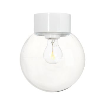 VÄGG-/TAKLAMPA IFÖ ELECTRIC CLASSIC GLOB KLARGLAS VIT 