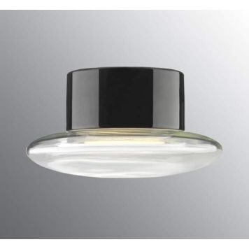 VÄGG-/TAKLAMPA IFÖ ELECTRIC ATON CAIRO KLARGLAS SVART