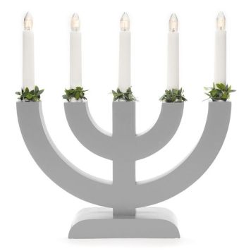 ADVENTSLJUSSTAKE KONSTSMIDE 5L GRÅ