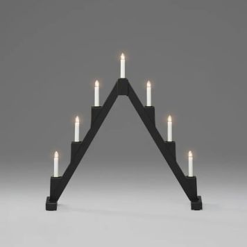 ADVENTSLJUSSTAKE KONSTSMIDE 7L VIKBAR SVART