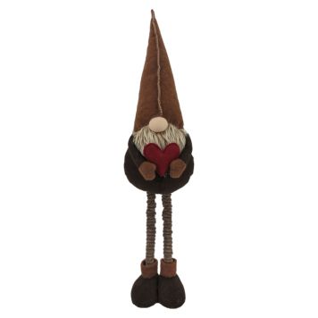 TOMTE MED HJÄRTA BRUN LUVA