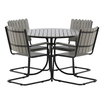 MATGRUPP VENTURE HOME HOLMSUND + 4 STOLAR GRÅ