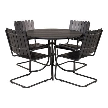 MATGRUPP VENTURE HOME HOLMSUND + 4 STOLAR SVART