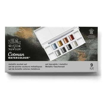 AKVARELLSET W&N METALICFÄRG 8ST 