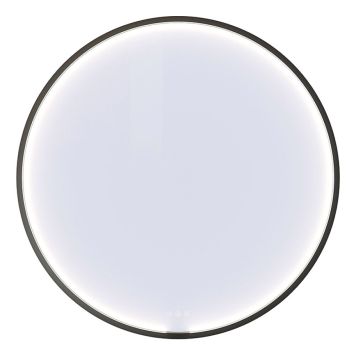 SPEGEL SCANBAD MOON MED BELYSNING SVART 90CM                                     