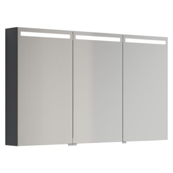 SPEGELSKÅP SCANBAD TOP 3 DÖRRAR GRÅ MATT 120CM
