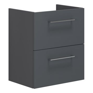 TVÄTTSTÄLLSSKÅP SCANBAD MULTO GRUND MED UTSKÄRNING FÖR VÄGGAVLOPP GRÅ MATT 50CM