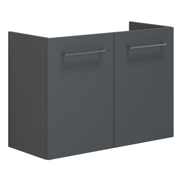 TVÄTTSTÄLLSSKÅP SCANBAD MULTO GRUND 2 LUCKOR GRÅ MATT 80CM