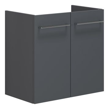 TVÄTTSTÄLLSSKÅP SCANBAD MULTO GRUND 2 LUCKOR GRÅ MATT 60CM