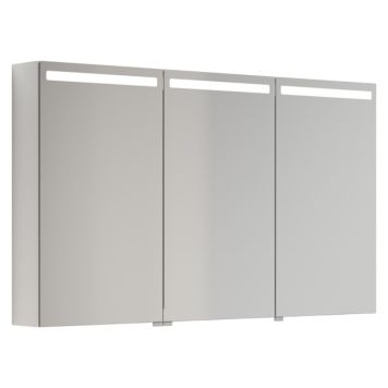 SPEGELSKÅP SCANBAD TOP 3 DÖRRAR VIT HÖGBLANK 120CM