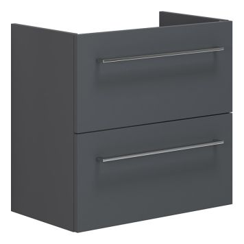 TVÄTTSTÄLLSSKÅP SCANBAD MULTO GRUND M UTSKÄRNING GOLV 2 LÅDOR GRÅ MATT 60CM