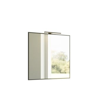 SPEGEL SCANBAD SELECT MED LIBRA LAMPA SVART 80CM