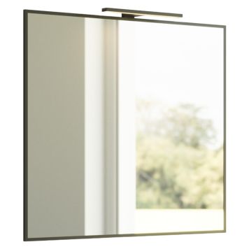 SPEGEL SCANBAD SELECT MED LIBRA LAMPA SVART 80CM