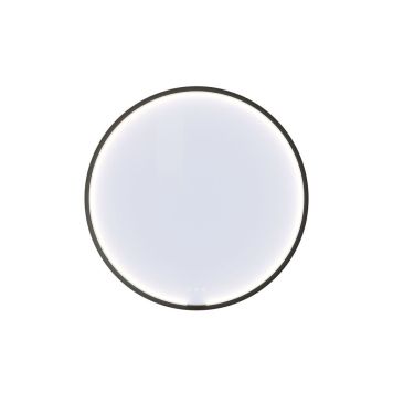 SPEGEL SCANBAD MOON MED BELYSNING Ø75CM SVART