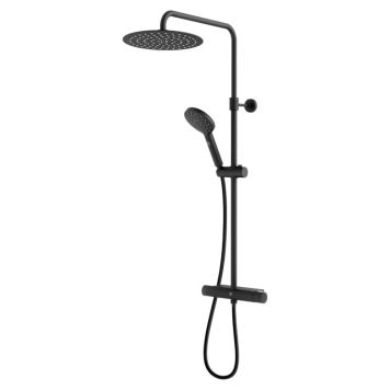 TAKDUSCHSET GUSTAVSBERG SKANDIC ROUND SVART CC160