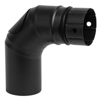 RÖRBÖJ ADURO 90° Ø80MM SVART