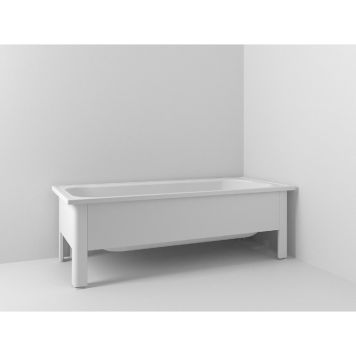 BADKAR SVEDBERGS EMALJBADKAR HALVFRONT 160CM VIT