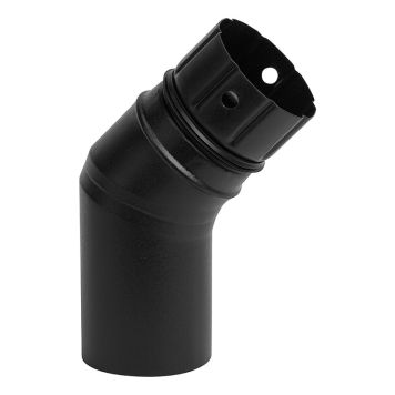 RÖRBÖJ ADURO 45° Ø80MM SVART