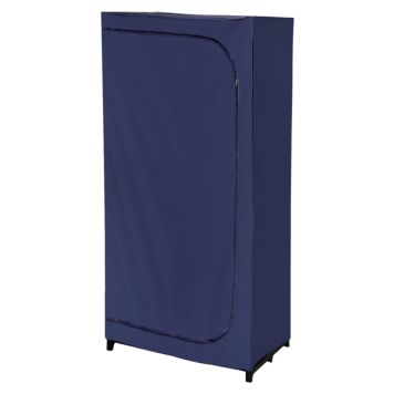 KLÄDGARDEROB WENKO BUISNESS TEXTIL MED HYLLA 75X160X50CM BLÅ