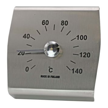 BASTUTERMOMETER ROSTFRITT STÅL 13X13CM