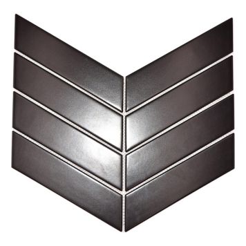 MOSAIK CHEVRON UNI SVART MATT 31,8X22,4X0,6CM PRIS PER ARK