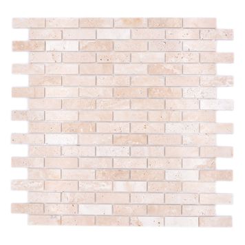 MOSAIK STONE BRIC NATUR TRAVERTIN BEIGE SJÄLVHÄFTANDE 30X30,5X0,4CM PRIS PER ARK 