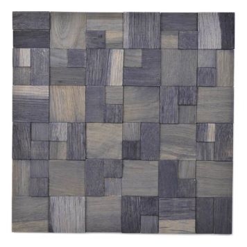 MOSAIK WOODLAND EK GRÅ 3D SJÄLVHÄFTANDE 30X30X0,50-1CM PRIS PER ARK