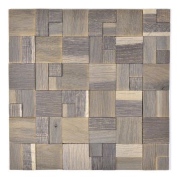 MOSAIK WOODLAND EK BRUN 3D SJÄLVHÄFTANDE 30X30X0,50-1CM PRIS PER ARK