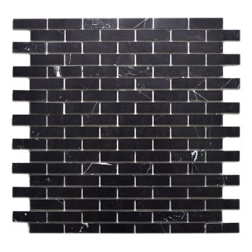 MOSAIK STONE BRIC MARMOR SVART SJÄLVHÄFTANDE 30X30,5X0,4CM PRIS PER ARK