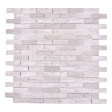 MOSAIK STONE BRIC MARMOR GRÅ SJÄLVHÄFTANDE 30X30,5X0,4CM PRIS PER ARK