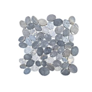 MOSAIK WELSCHEIT PEBBLE SLICED MOON STONE ASH GREY MATT PRIS PER ARK