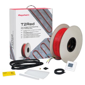 GOLVVÄRME EL RAYCHEM T2RÖD 44M YTA 4-8M²